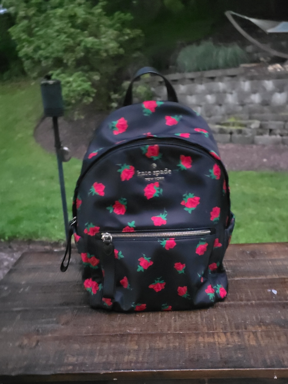 kate spade Black Floral Mini Backpack